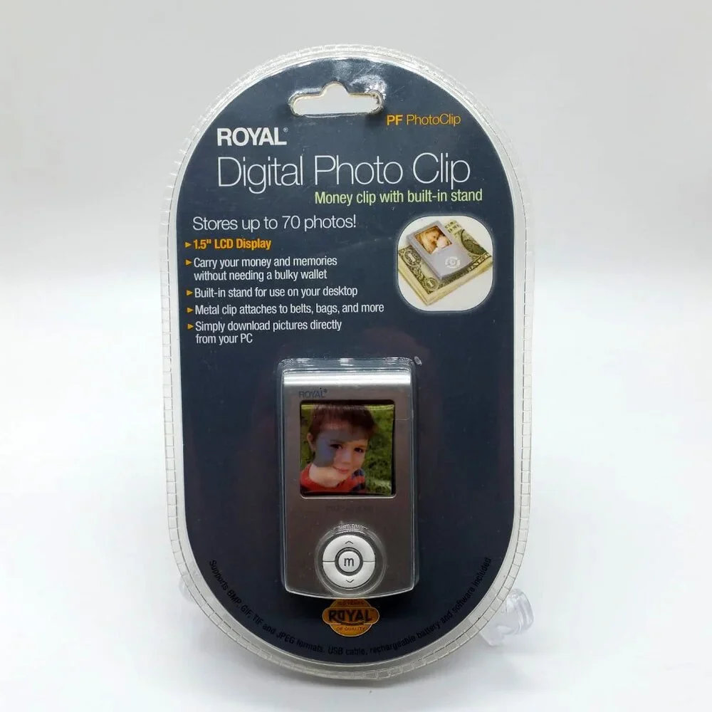 Royal Digital Photo Clip - Money Clip with Built-in Stand